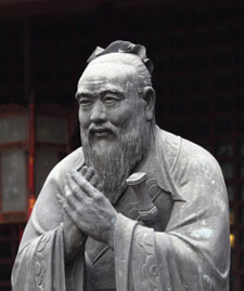 Values - Statue of Confucius